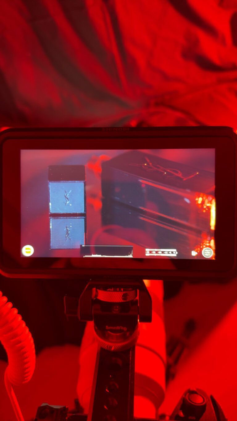 Tournage d’une vidéo publicitaire produit pour une marque de luxe